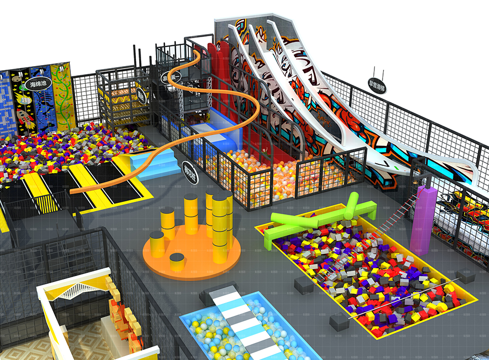 Adventure Trampoline Park  Kids Ninja Warrior Obstacle Course