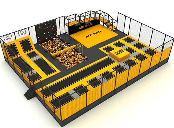 Adult Indoor Trampoline Park Foam Pit Adventure Trampoline