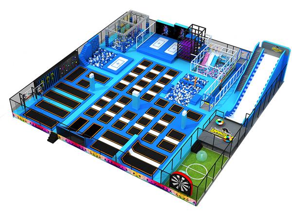 Ninja Warrior Playground Indoor Trampoline Park Donut Slide