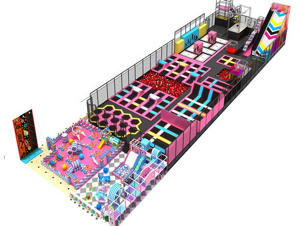 Trampoline Park  Soft Playground Block Building Are Indoor Playground
