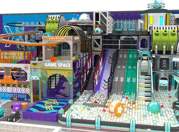 Indoor Playground Places Large Slide Toddler Soft Play Grounds