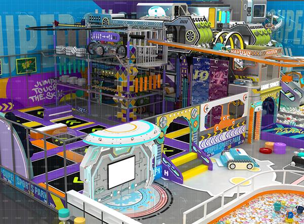 Soft Play Equipment Trampoline Park Supplier Big Slide Indoor Playground
