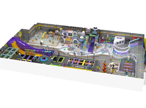 Indoor Playground Equipment Trampoline Dodgeball Donut LargeSlide