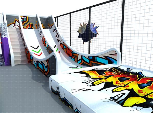 Indoor Trampoline Park  Foam Pit Rope Course Adventure Play Equipment